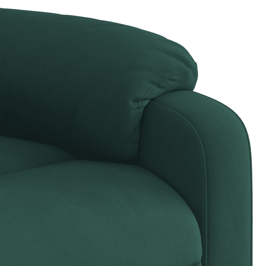 Fauteuil verstelbaar fluweel donkergroen