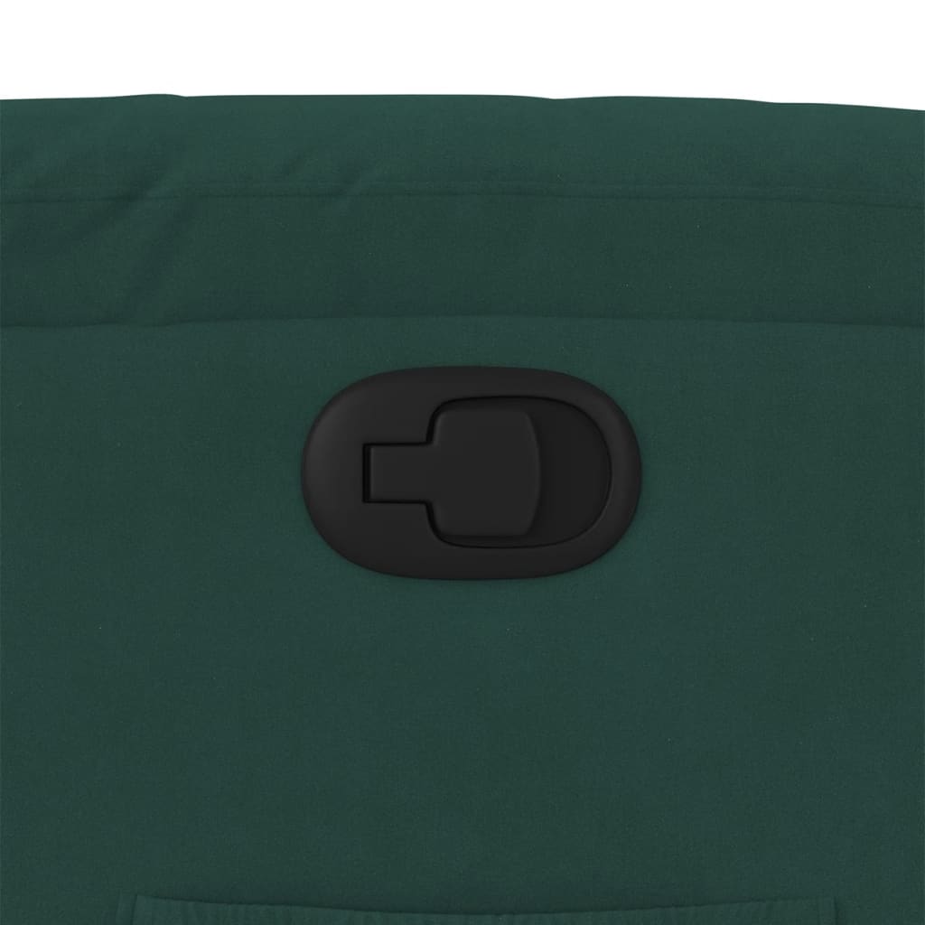 Fauteuil verstelbaar fluweel donkergroen