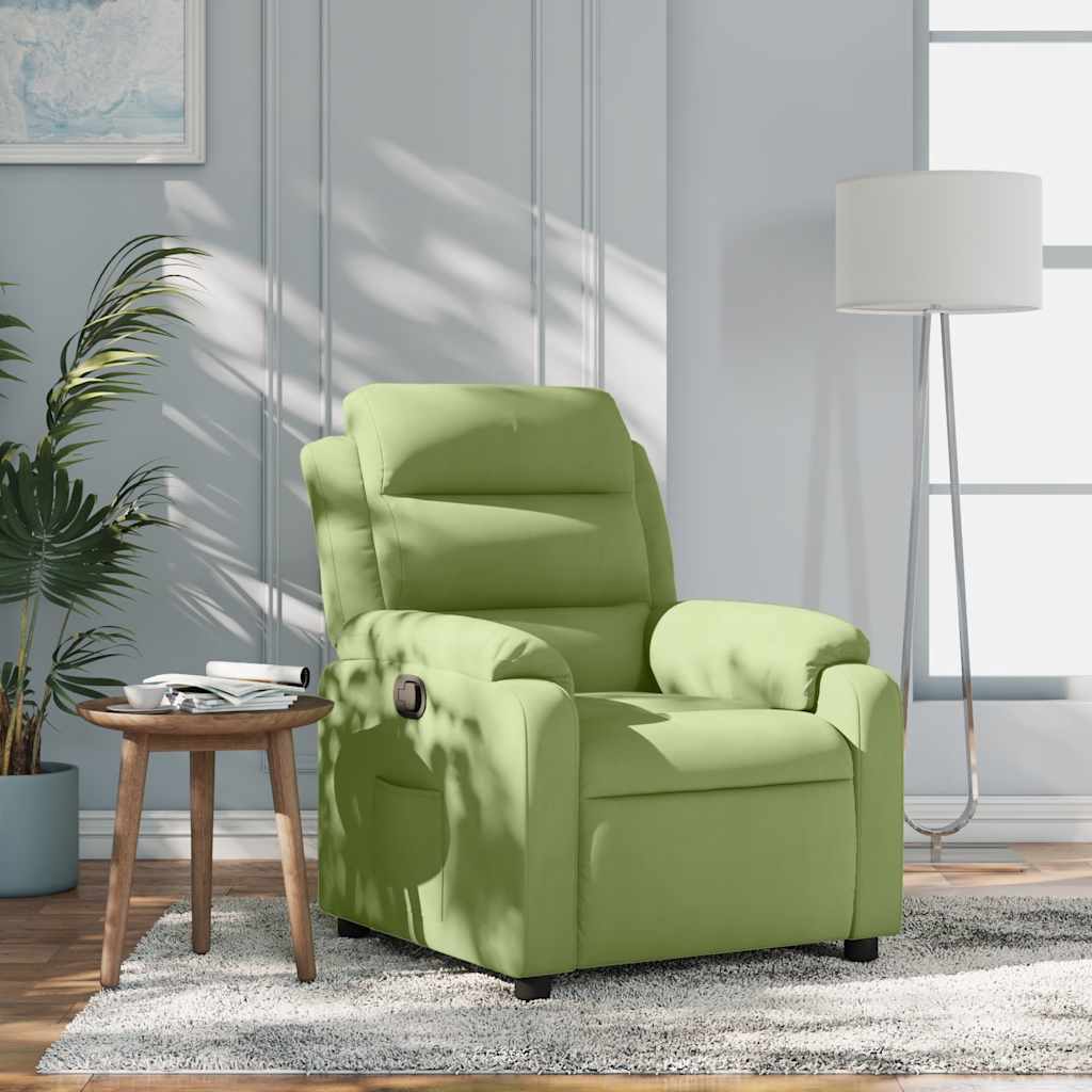 Fauteuil verstelbaar fluweel lichtgroen