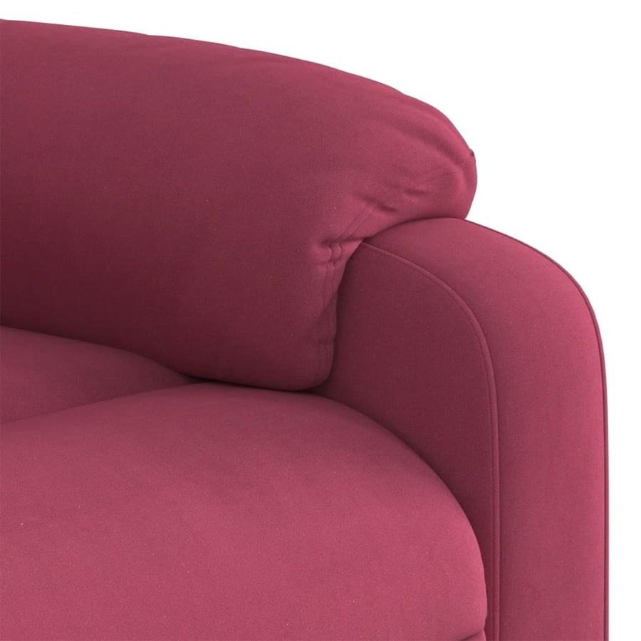 Fauteuil Verstelbaar Fluweel Wijnrood 1 Nee