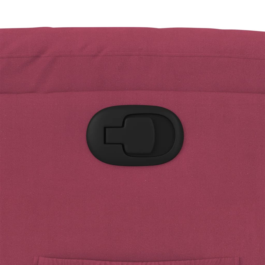 Fauteuil Verstelbaar Fluweel Wijnrood 1 Nee