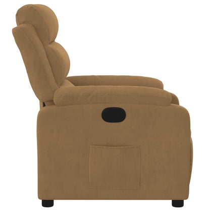 Fauteuil verstelbaar fluweel bruin