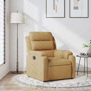 Fauteuil verstelbaar fluweel bruin 75x92x100 cm