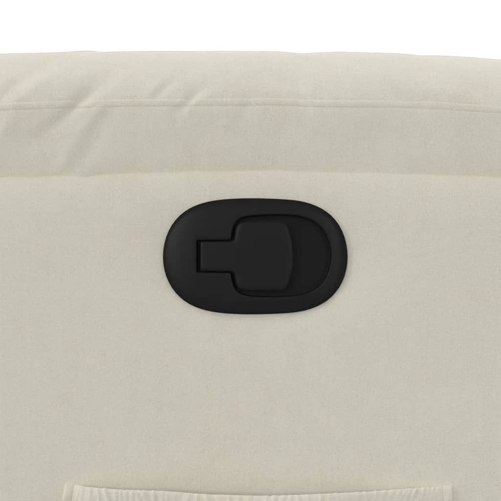 Fauteuil verstelbaar fluweel crèmekleurig