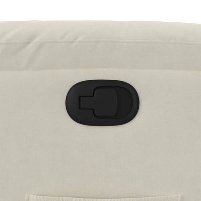 Fauteuil verstelbaar fluweel crèmekleurig