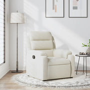 Fauteuil verstelbaar fluweel crèmekleurig 75x92x100 cm