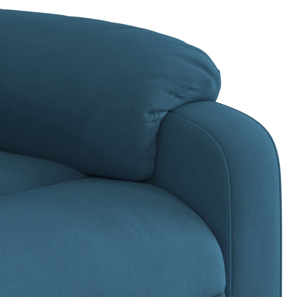 Fauteuil Verstelbaar Fluweel Blauw 1 Nee