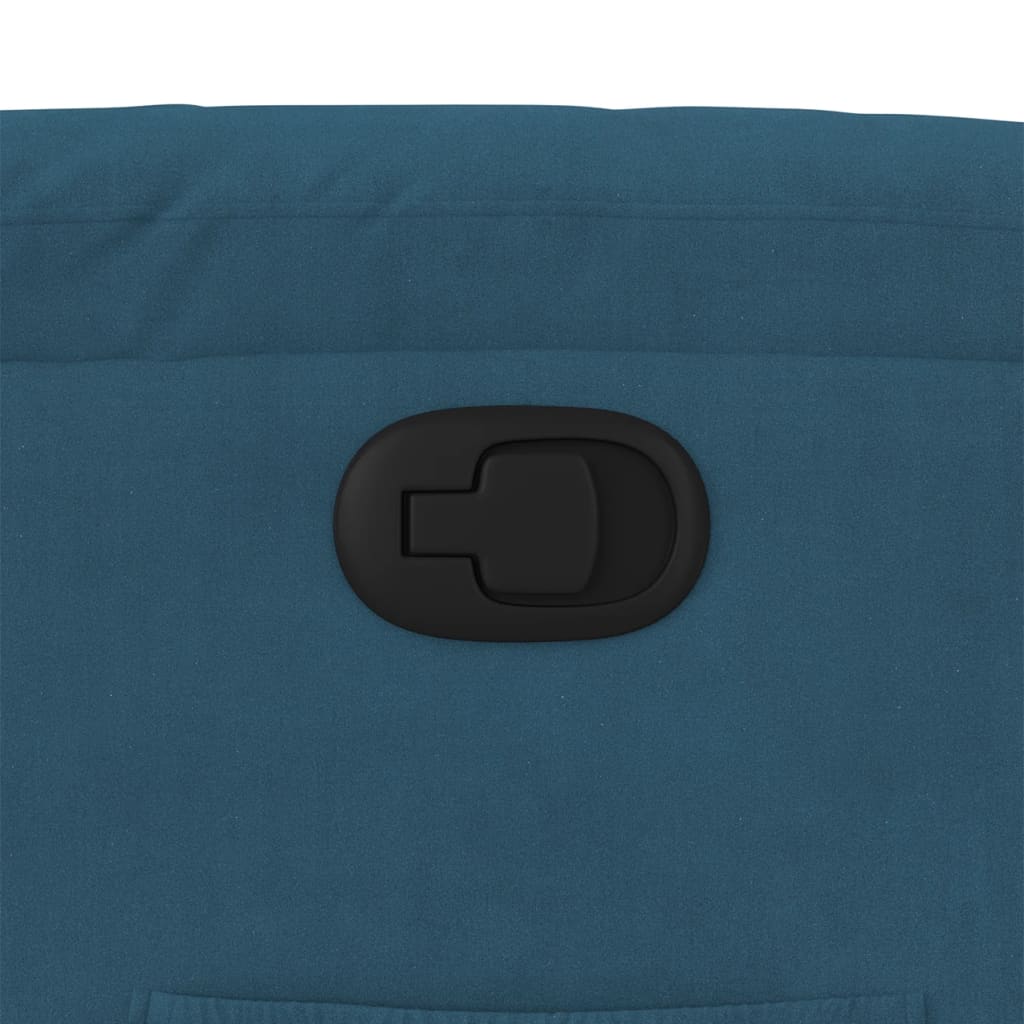 Fauteuil Verstelbaar Fluweel Blauw 1 Nee