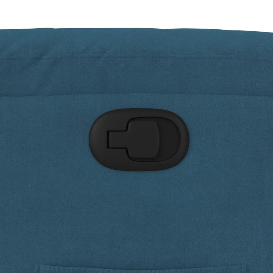 Fauteuil Verstelbaar Fluweel Blauw 1 Nee