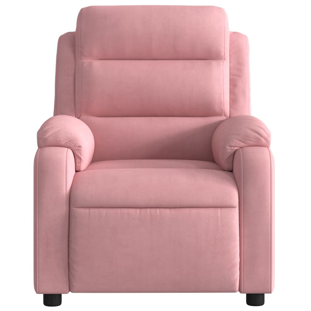 Massagestoel verstelbaar fluweel roze