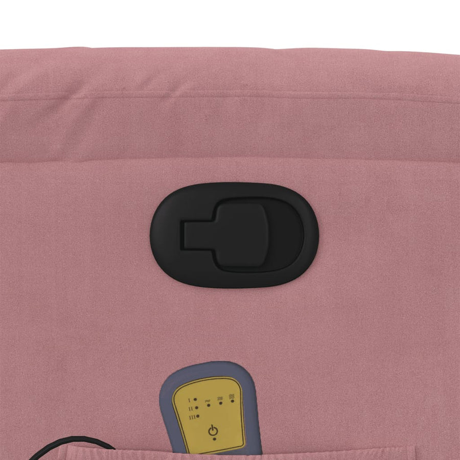 Massagestoel verstelbaar fluweel roze