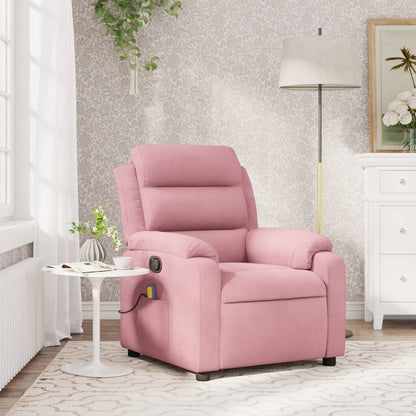 Massagestoel verstelbaar fluweel roze