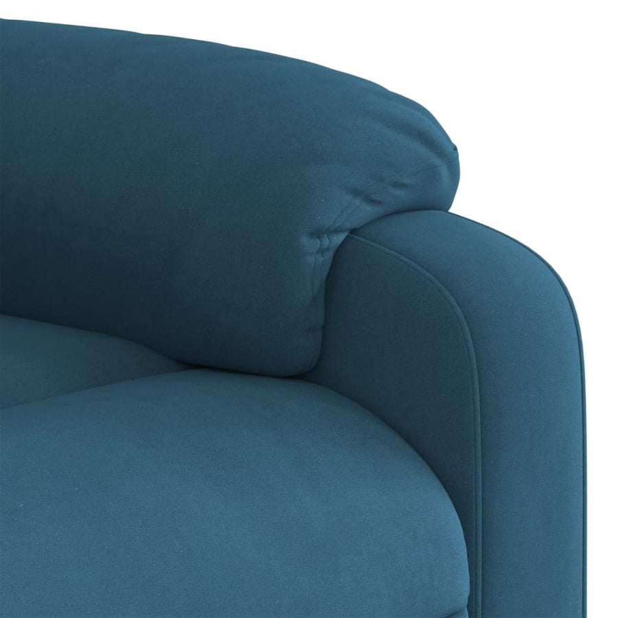 Massagestoel Verstelbaar Fluweel Blauw Ja Handmatig verstelbaar