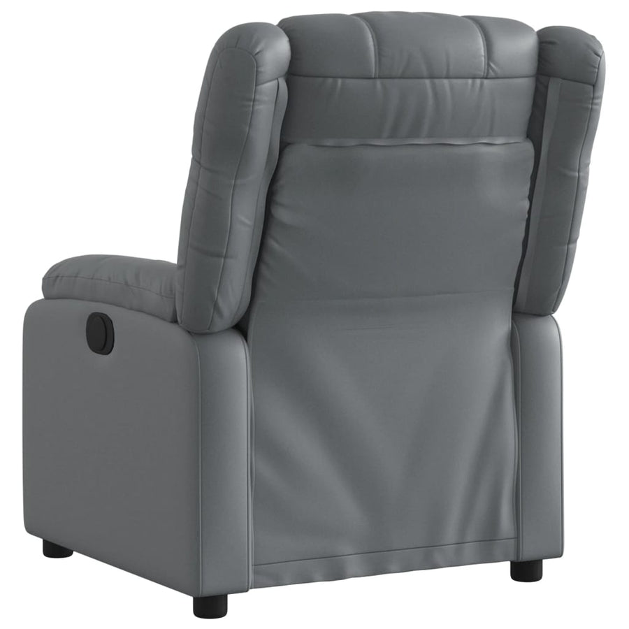Fauteuil verstelbaar kunstleer grijs