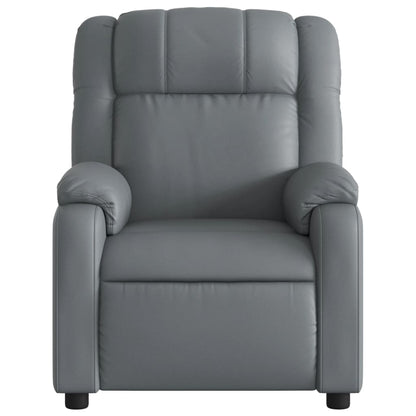 Fauteuil verstelbaar kunstleer grijs
