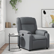 Fauteuil verstelbaar grijs kunstleer