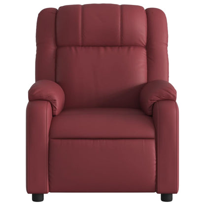 Fauteuil verstelbaar kunstleer wijnrood