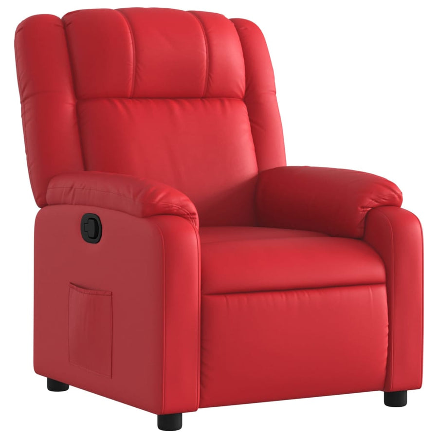 Fauteuil Verstelbaar Kunstleer Rood 1 Nee