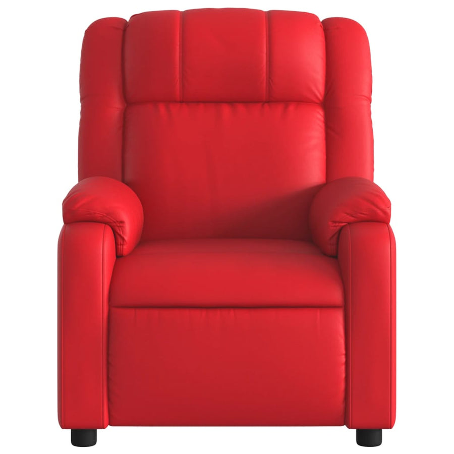 Fauteuil Verstelbaar Kunstleer Rood 1 Nee