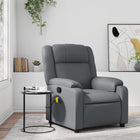 Massage chair adjustable faux leather grey