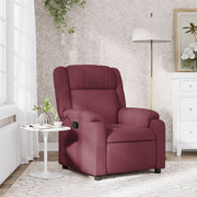 Fauteuil verstelbaar stof wijnrood 77x95x99 cm
