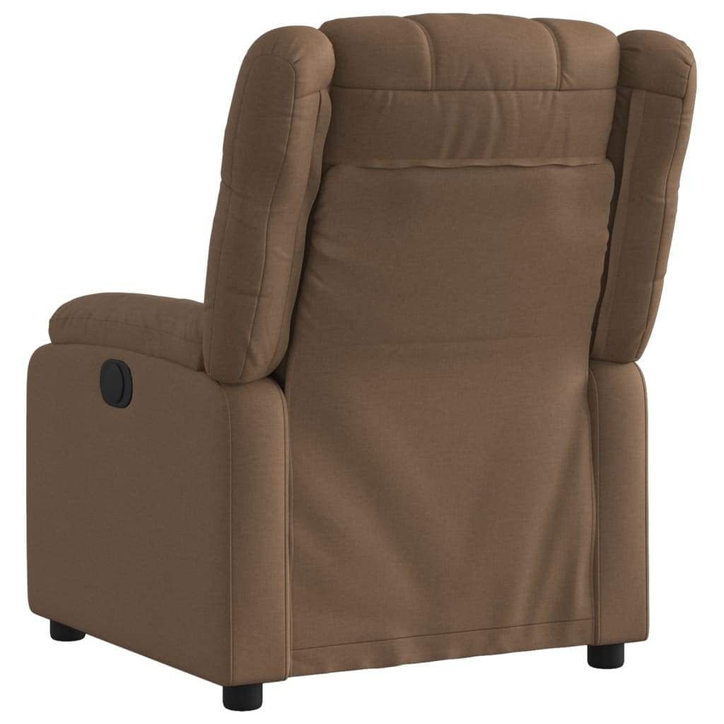 Fauteuil verstelbaar stof bruin