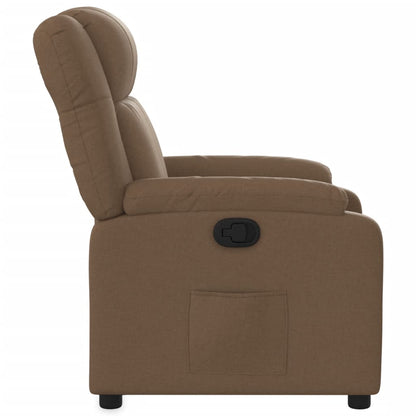 Fauteuil verstelbaar stof bruin