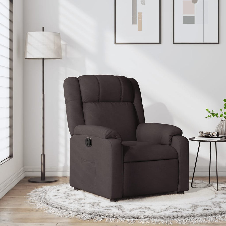 Fauteuil Verstelbaar Stof Donkerbruin 1 Nee