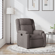 Fauteuil verstelbaar stof taupe 77x95x99 cm