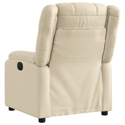 Fauteuil verstelbaar stof crèmekleurig