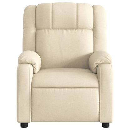 Fauteuil verstelbaar stof crèmekleurig