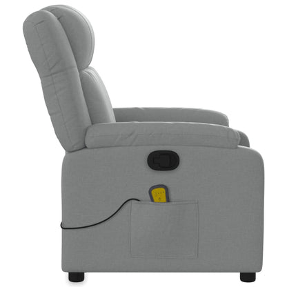 Massagestoel Verstelbaar Stof Lichtgrijs Ja Handmatig verstelbaar