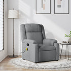 Massage chair adjustable fabric light grey