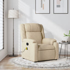 Massage chair adjustable fabric cream-colored