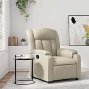 Fauteuil verstelbaar crèmekleurig kunstleer
