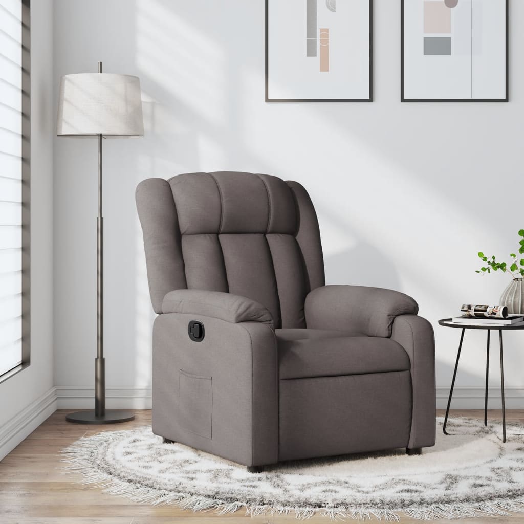 Fauteuil Verstelbaar Stof Taupe Nee Handmatig verstelbaar