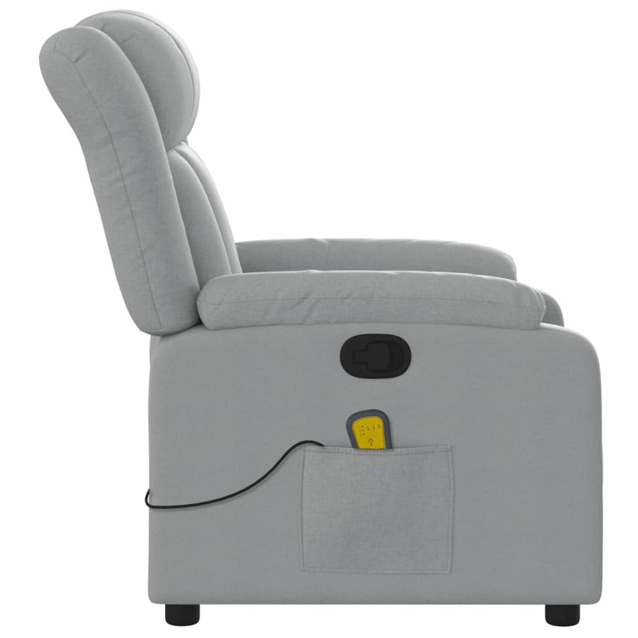 Massagestoel Verstelbaar Stof Lichtgrijs Ja Handmatig verstelbaar