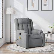 Massage chair adjustable fabric light grey