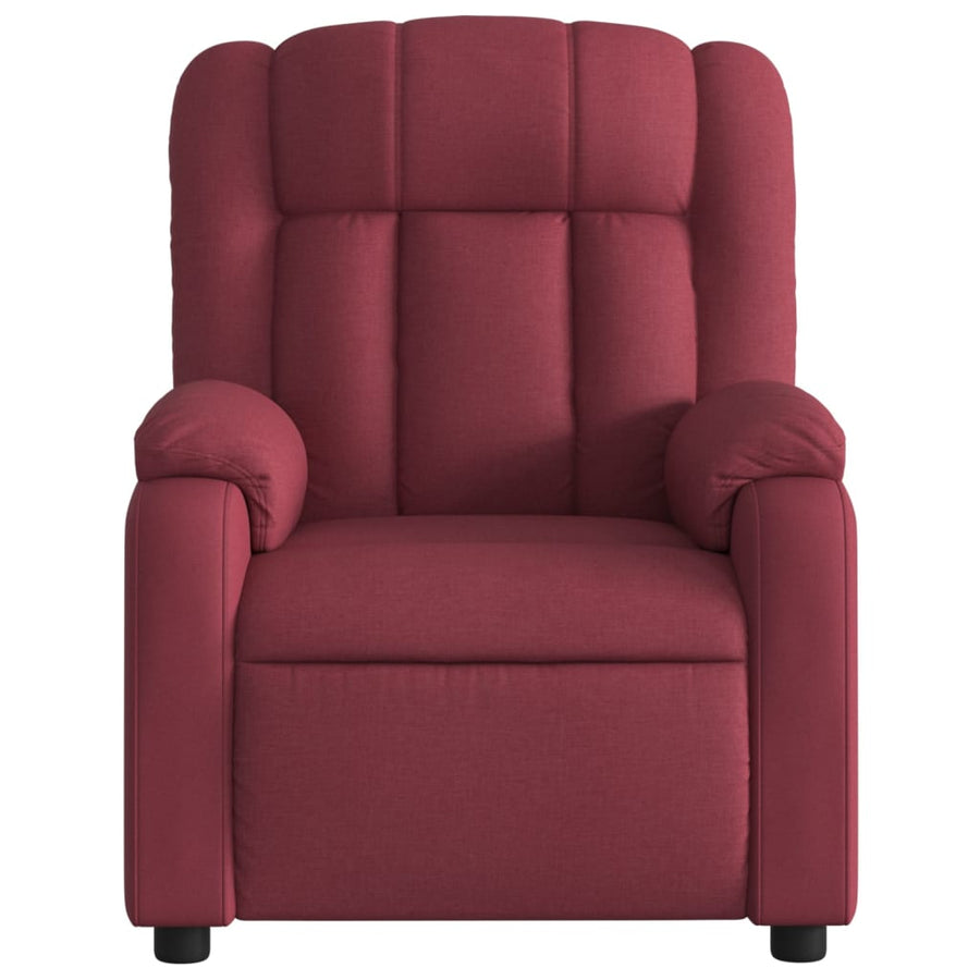 Massagestoel verstelbaar stof wijnrood