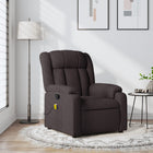 Adjustable Massage Chair Fabric Dark Brown