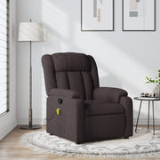 Adjustable Massage Chair Fabric Dark Brown