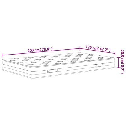 Binnenveringmatras Middelhard 120X200 Cm
