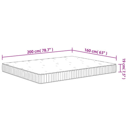 Pocketveringmatras Middelhard 160 x 200 cm
