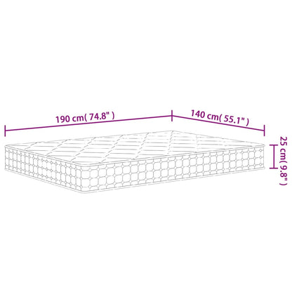 Pocketveringmatras Middelhard-Hard 140 x 190 cm