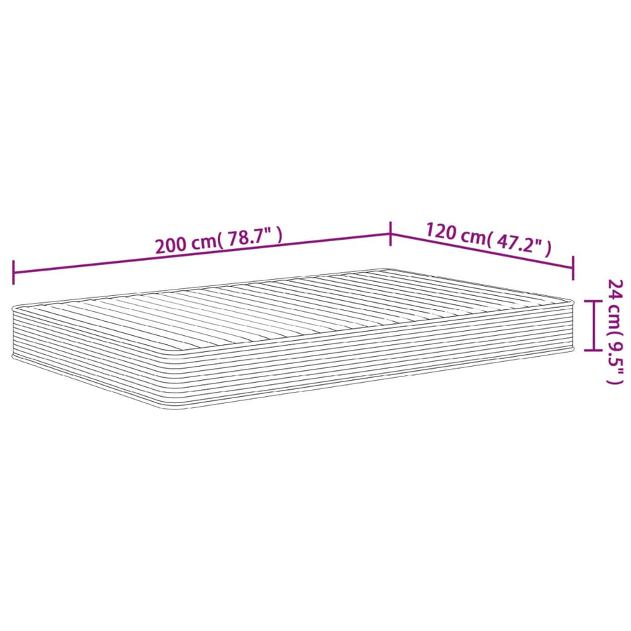 Schuimmatras Middelzacht 120 x 200 cm