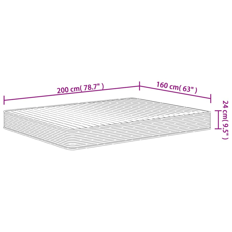 Schuimmatras Middelzacht 160 x 200 cm