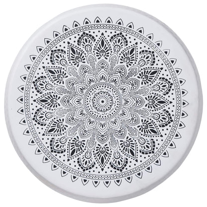 Ronde gehamerde salontafel Wit Ø 55 x 55 cm Aluminium