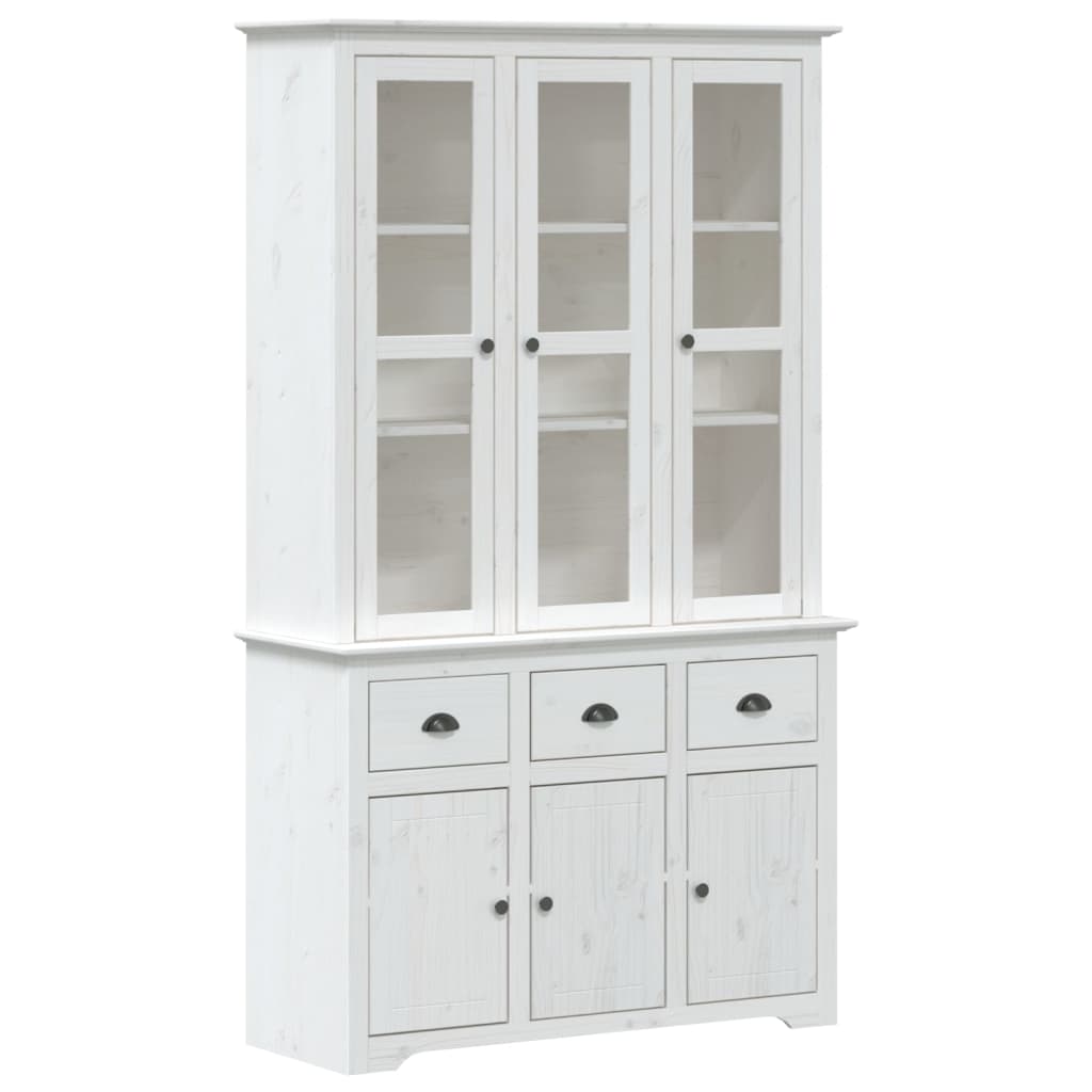 Hoge Kast Bodo 115,5X43X200,5 Cm Massief Grenenhout Wit