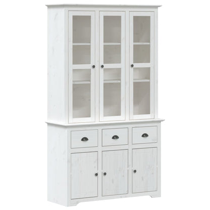Hoge Kast Bodo 115,5X43X200,5 Cm Massief Grenenhout Wit
