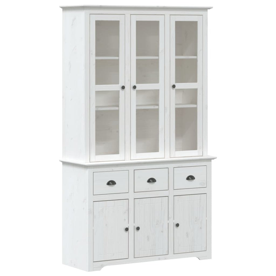 Hoge Kast Bodo 115,5X43X200,5 Cm Massief Grenenhout Wit